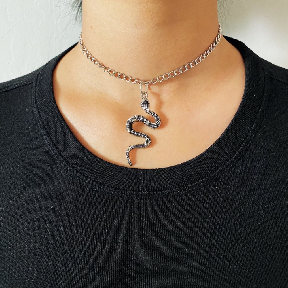 Silver Snake Necklace